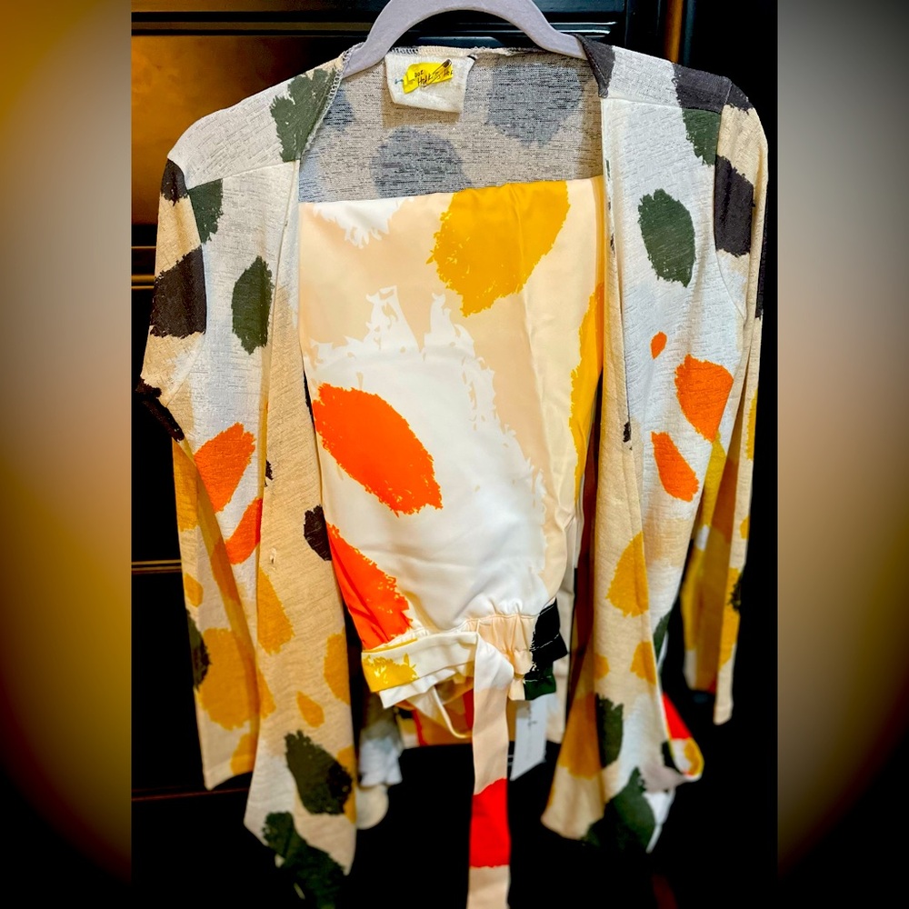 Yellow multicolored pant set from Souk & Sepia boutique
